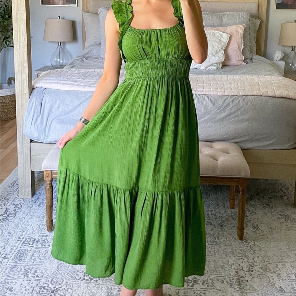 Abercrombie Green Ruffle Dress